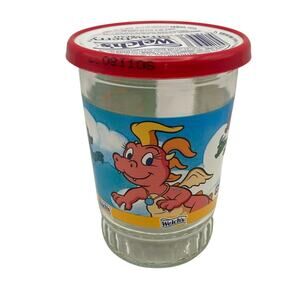 VTG Welch's Dragons Tale Jelly Jar with Lid #1 of 6 - Rare Strawberry Flavor